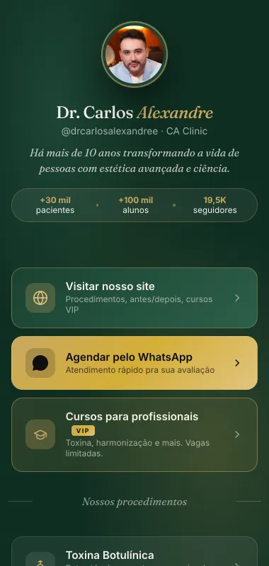 Prévia do modelo BioVenda: Dr. Carlos estética
