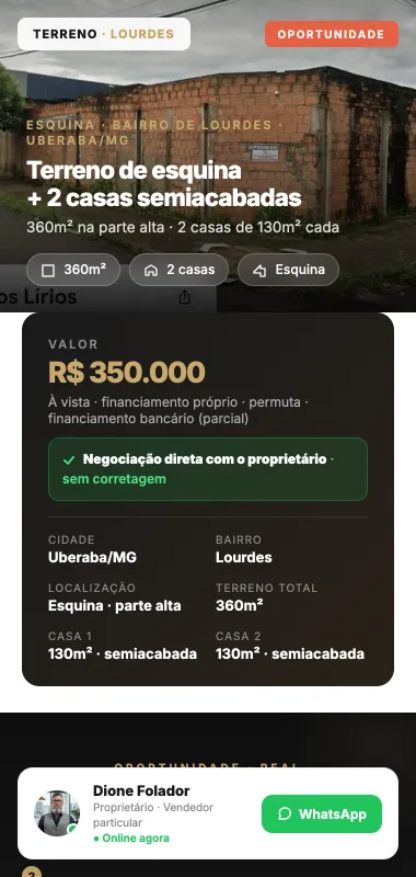 Prévia do modelo BioVenda: Lote em condomínio